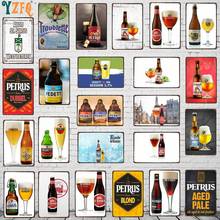 【YZFQ 】Belgium Beer Metal Vintage  Decorative Signs Wall Bar  Home  Restaurant kitchen Man Cave Decor Vintage 30X20CM DU-9169A 2024 - buy cheap