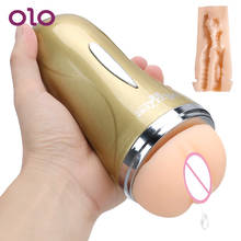 OLO Real Pussy Dual Channel Sex Products Adult Sex Toys for Men Realistic Anus Artificial Vagina Male Masturbation Cup 2024 - buy cheap