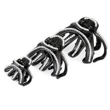 Black White Rhinestone Hair Claws Plastic Ponytail Holder Geometric Hair Clip For Women Hairgrip Ornaments Headwear Jewelry 2024 - buy cheap