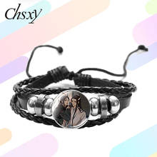 CHSXY Hot Grandmaster of Demonic Cultivation Bracelet Mo Dao Zu Shi Wei Wuxian Lan Wangji Glass Dome Leather Bracelets for Fans 2024 - buy cheap