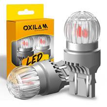 OXILAM 2 шт. 1500LM высокая яркость 7443 T20 светодиодный красный 3030 6-SMD W21/5 Вт светодиодный потолочный светильник/оборудование для нанесения покрытия задние фонари Задние огни 12В 2024 - купить недорого