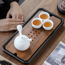 Bandeja de bambú con burbujas secas para almacenamiento de agua, Bandeja moderna China para servir té, de lujo, para ceremonia del té, DG50CP 2024 - compra barato