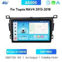 Radio Multimedia con GPS para coche, reproductor de vídeo con Android 10, 2Din, RDS, estéreo, DSP, IPS, 4G, unidad principal, WIFI, para Toyota RAV4 2012-2018 2024 - compra barato