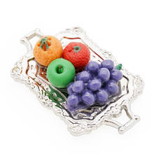 Odoria 1:12 bandeja de uva em miniatura mini simulação frutas talheres utensílios de cozinha conjunto casa bonecas acessórios decoração da casa boneca 2024 - compre barato