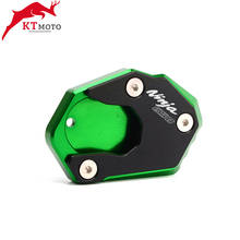 Suporte de pé para motocicleta cnc, suporte de alta qualidade para extensão de pé, almofada de suporte, placa para kawasaki ninja 650, ninja650 2017 a 2019 2024 - compre barato