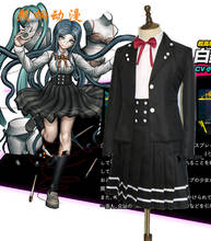 Tamaño personalizado Anime Danganronpa V3: Killing Harmony, uniforme de Cosplay Shirogane Tsumugi, capa de disfraz, camisa, falda, corbata y calcetines 2024 - compra barato