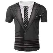 Мужская футболка с имитацией 3D куртки, модный Забавный свитшот, персонализированная Повседневная футболка 2024 - купить недорого