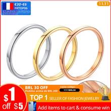 Vnox Basic 2MM Thin Wedding Rings for Women High Polished Stainless Steel Female Girl Finger Anel Alliance anillo femenino 2024 - buy cheap