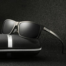 Fashion Men's Aluminum-Magnesium Polarized Colour Sunglasses Retro Square Driving Outdoor Uv400 Glasses Male Goggles 2024 - buy cheap