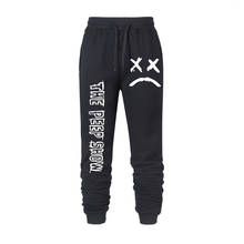 2020 quente dos homens corredores calças casuais dos homens de fitness esportiva treino lil peep hip hop moletom calças preto jogger faixa pant 2024 - compre barato