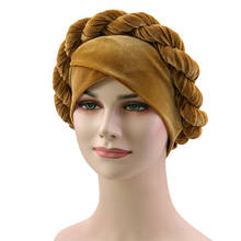 2020 new velvet headscarf women forehead cross turban caps muslim hijab turbans braid head wraps female under hijab cap 2024 - buy cheap