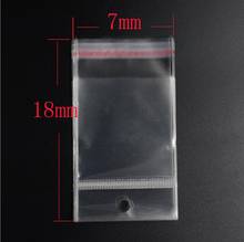 Bolsas opp transparentes com 7cm x 18cm, saco plástico autoadesivo à prova d'água com lacre 2024 - compre barato