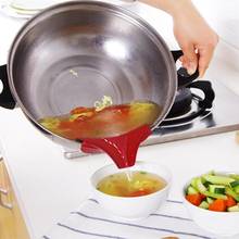 Creative Silicone Liquid Funnel Anti-Spill Funnel Round Pots Pans Soup Spout Liquid Guide Cookware Kitchen Accessories 2024 - buy cheap