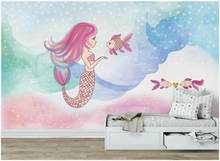 custom photo 3d wallpaper Underwater World Mermaid Children's Room living room home decor 3d wall murals wallpaper for walls 3 d 2024 - buy cheap