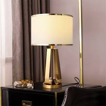 SAROK-Lámparas de mesa modernas, diseño dorado de lujo, luces de escritorio, pantalla de tela, decoración para el hogar, salón, oficina y dormitorio 2024 - compra barato