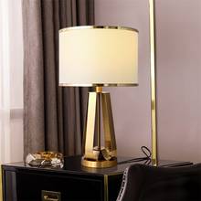 SAROK Modern Table Lamps Golden Luxury Design Desk Lights Fabric Lampshade Home Decorative Parlor Office Bedroom 2024 - buy cheap