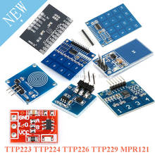 Módulo de interruptor digital com sensor de toque capacitivo para arduino, ttp223 ttp224 ttp226 ttp229 mpr121 v12 1 4 8 16 canais 2024 - compre barato