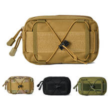 Ao ar livre molle bolsa tático edc bolso pequeno militar carteira pacote cintura viagem caça escalada acampamento saco de náilon 2024 - compre barato