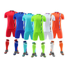 Camiseta de futebol para crianças e adultos, conjunto de roupas de futebol para meninos e meninas, manga curta, uniformes de futebol para crianças 2024 - compre barato