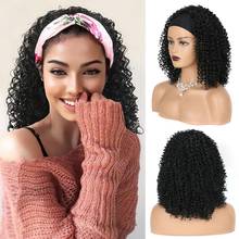 Peruca afro sintética escorregadia cacheada, para mulheres negras, natural, preta, sem cola, resistente ao calor, peruca longa 2024 - compre barato