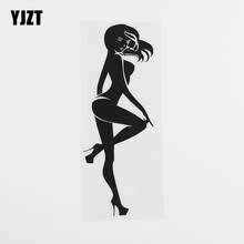 YJZT 6.2CMX17.3CM Silhouette Sexy Woman Dance Striptease Decal Vinyl Car Sticker Black/Silver 8A-0450 2024 - buy cheap