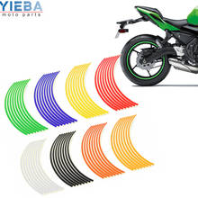 Мотоцикла стикеры автомобильные Стикеры для колеса шины Светоотражающая полоса внешние аксессуары для Kawasaki ZR-7 ZR 7 ZR7 1400 GTR NINJA250 2024 - купить недорого