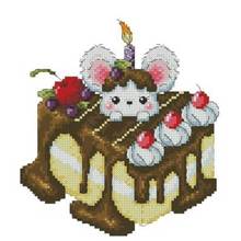 Mouse cake patterns counted 11CT 14CT Cross Stitch Set DIY Chinese Cross-stitch Kits Embroidery Needlework Home Deco 2024 - buy cheap