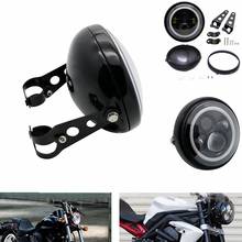 7 Inch 40w 50W 80w 90w Motorcycle Headlamp with amber halo Led Headlight 7inch housing bracket trim ring. 2024 - buy cheap