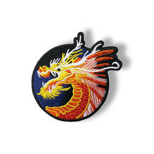 Oriental dragão chinês bordado remendos artesanal diy roupas costura criativo apliques suprimentos azul vermelho acessórios 2024 - compre barato