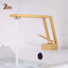 ZGRK-grifo de lavabo de diseño hueco, grifería de latón con pintura dorada, mezclador de fregadero, tocador, agua fría y caliente 2024 - compra barato