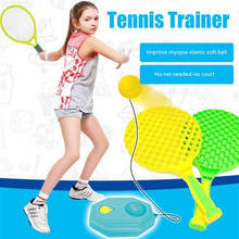 Портативный тренировочный инструмент для тенниса для детей и взрослых, набор тренировочных инструментов для игры в теннис с 1 парой ракеток 2024 - купить недорого