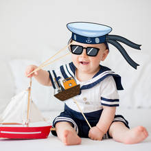 25pcs DIY Nautical Sailing Captain Photobooth Props Happy Birthday Party Decorations Kids Baby Shower Party Favors 2024 - buy cheap