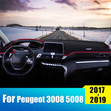Car Dashboard Avoid light Pad Instrument Platform Desk Cover Mats For Peugeot 3008 5008 GT 2017 2018 2019 2020 Accessories 2024 - buy cheap