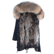 2021 Men Winter Real Fur Parka Long Jacket Real Raccoon Fur Hooded Coats Nature Raccoon Dog Lining Jacket Man Real Fur Coat 2024 - buy cheap