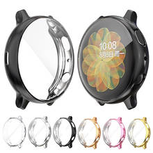 Funda protectora para samsung galaxy watch active 2, cubierta protectora de pantalla completa HD de silicona suave, 40/44mm 2024 - compra barato