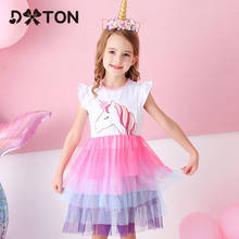Dxton-vestido de unicornio para niñas, disfraces de princesa de dibujos animados, ropa SH4590 Mix, verano 2019 2024 - compra barato