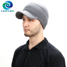 CAMOLAND Autumn Skullies Beanies Women Men Knitted Hat Outdoor Sports Cycling Beanies Casual Male Visor Hedging Caps 2024 - buy cheap