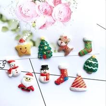 10pcs Resin Christmas Charms for Slime DIY Polymer Filler Addition Slime Accessories Toys Modeling Clay Kit for Children 2024 - buy cheap