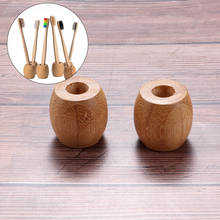 1PC Eco-friendly Natural Bamboo Toothbrushes Rack Wooden Base Toothbrush Holder Household Storage Racks Bathroom Accessories 2024 - buy cheap