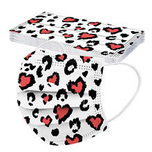 Маска Mascherine одноразовая для пар, модная защитная маска с принтом сердца для взрослых, для Дня Святого Валентина 2024 - купить недорого