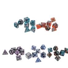 Dados poliédricos para juego de fiesta, 7 unidades, DND, MTG, RPG, D4-D20 2024 - compra barato