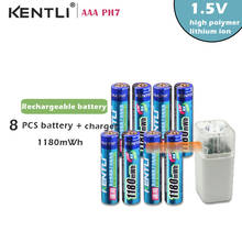 Batería de litio recargable AAA, cargador con linterna, 1,5 v, 1180mWh, 8 Uds. 2024 - compra barato