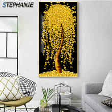 Modern Golden Coin Tree Abstract Canvas Painting Beautiful HD Posters and Prints Wall Art Pictures Living Room Home Decoration 2024 - buy cheap