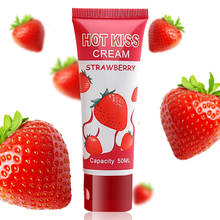 Lubricante para beso de frutas, crema con sabor a fresa, aceite de masaje corporal, lubricantes para sexo Anal, Gel de amor Vaginal y Oral 2024 - compra barato