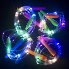 Juguete luminoso Multicolor LED para niños, juego de cuerda para saltar, interactivo para padres e hijos, para deportes, salud y Fitness, regalos 2024 - compra barato