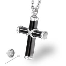 RIR Memorial Urn Pendant Necklace Stainless Steel Locket Ashes Urn Necklaces Keepsake Screw Religious Cross Cremation Jewelry 2024 - buy cheap