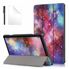 Funda de cuero PU estampada para Lenovo Tab M10 TB-X605F, cubierta de 10,1 pulgadas para Lenovo Tab M10, X505F, X505L, funda para tableta + película de regalo, 10,1 2024 - compra barato