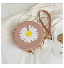 Round Shape Flowers Women's Vacation Casual Shoulder Bag Pu Leather Purses And Handbags Crossbody Chain Bag Clutch Bag Totes Bag 2024 - buy cheap