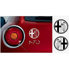 10 см Alfa Romeo боковая наклейка 2 шт. Комплект для Alfa Romeo Giulia Giulietta 159 156 MITO Stelvio 147 GT виниловые аксессуары для авто декора 2024 - купить недорого