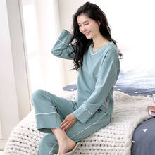 Women's Pajamas Sets Plus Size Femme Nighty Casual Homewear Loungewear Cotton Sleepwear V-Neck Pijama Suit Pyjamas Female M-2XL 2024 - buy cheap